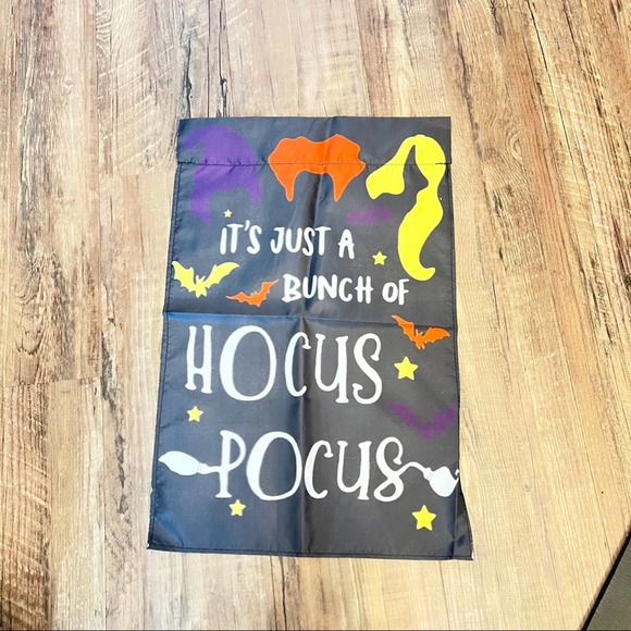 Hocus Pocus yard lawn flag. New. “ It’s just a bunch of Hocus Pocus “ - Picture 7 of 9